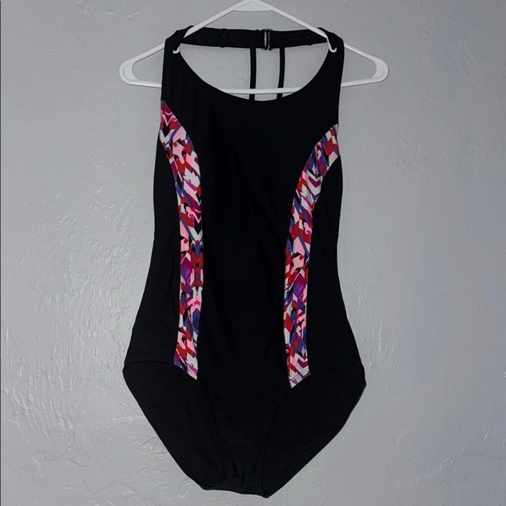 Catalina Black and Pink One Piece Swimwear with Athletic Design 110